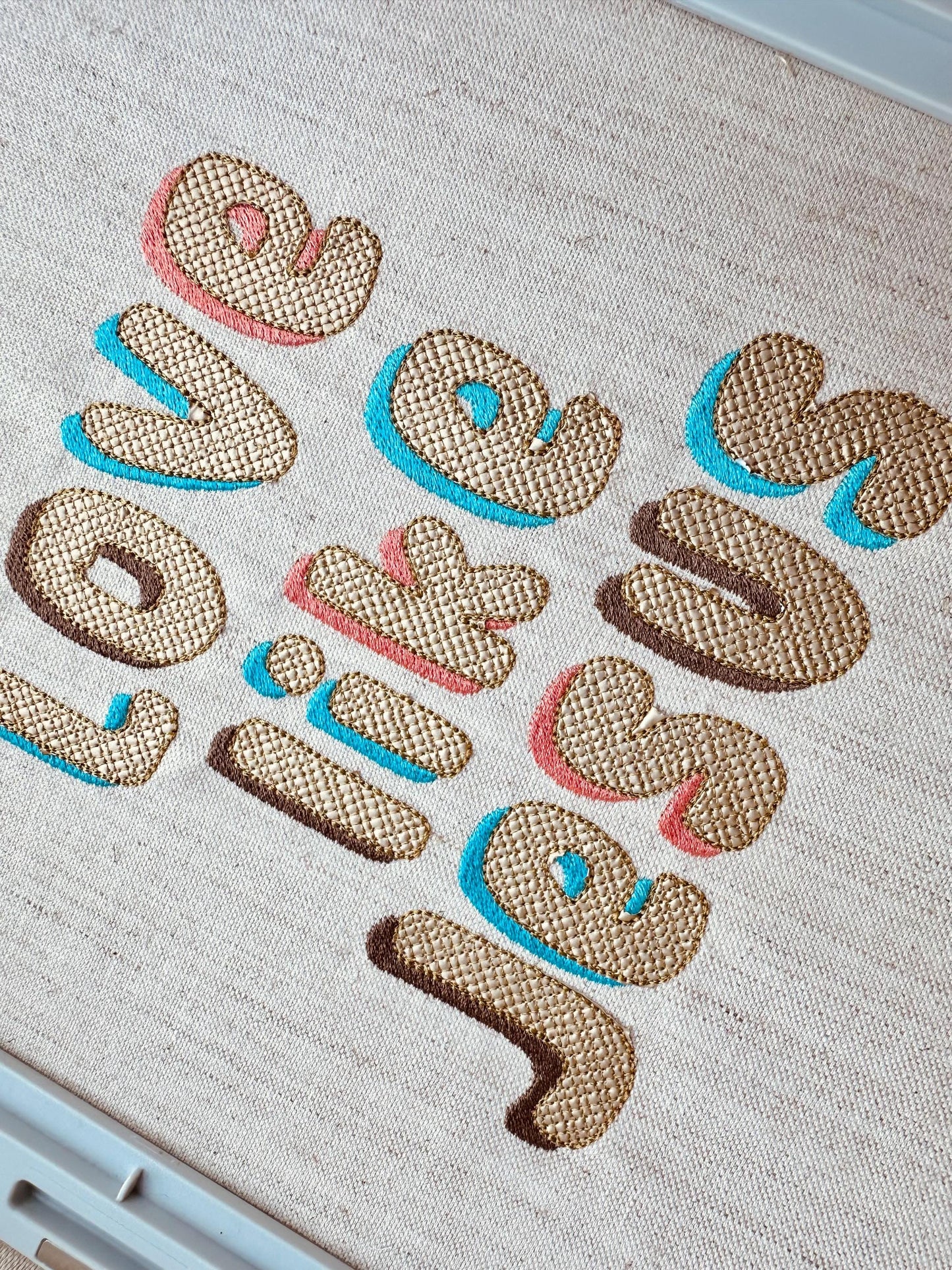 Glitter HTV Bubble Shadow Font