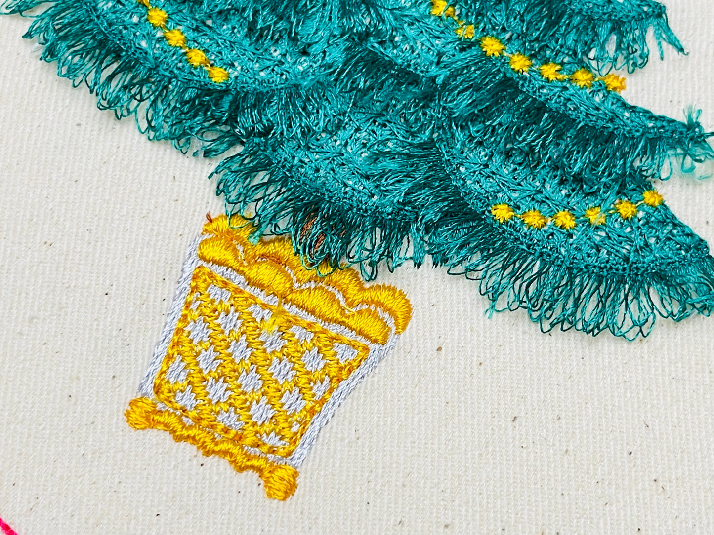 Fringed Topiary Christmas Tree