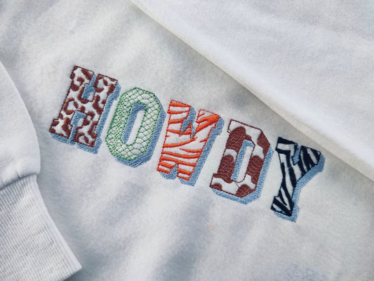 Wild Animal Patterned Font Set of 5