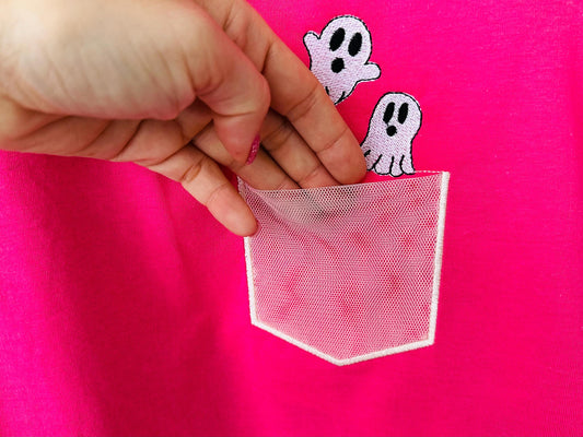 Halloween Spooky Ghost Pocket ITH