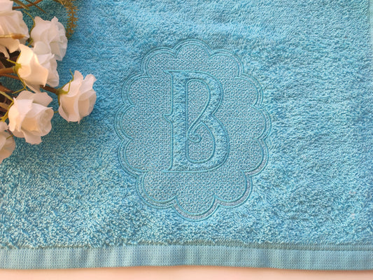 Old Fashioned Scalloped Embossed Monogram