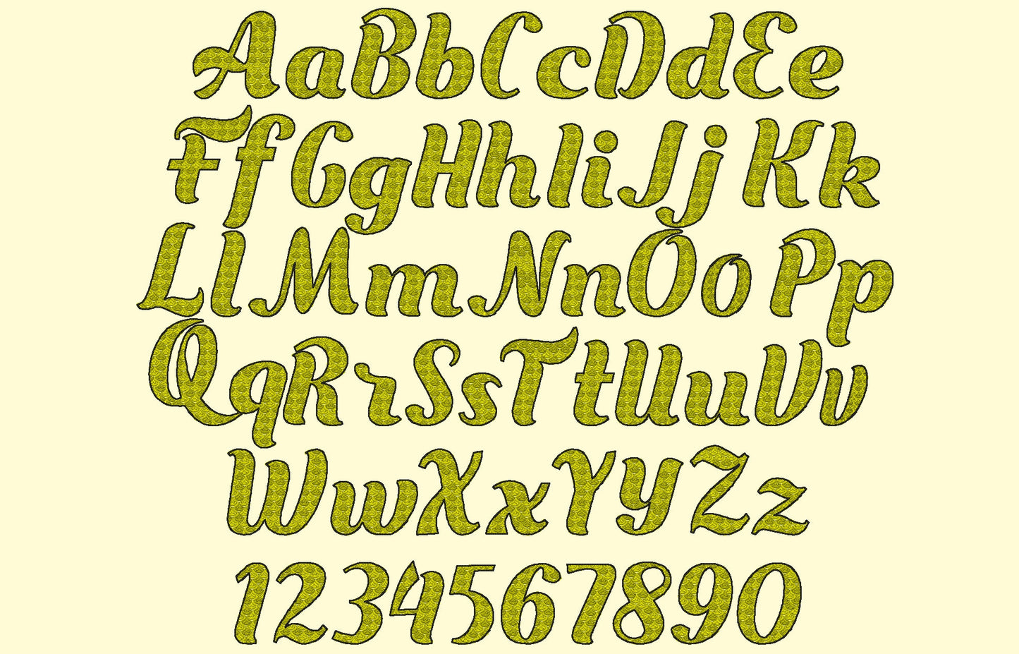 Scallops font Scalloped Mermaid Font