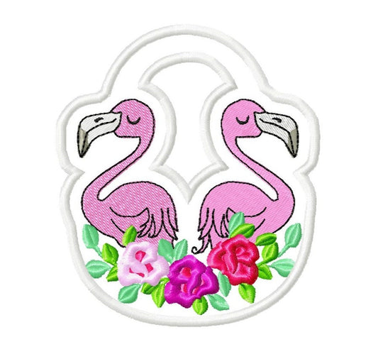 Floral Rose Flamingo Towel Topper