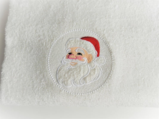 Embossed Towel Santa Face