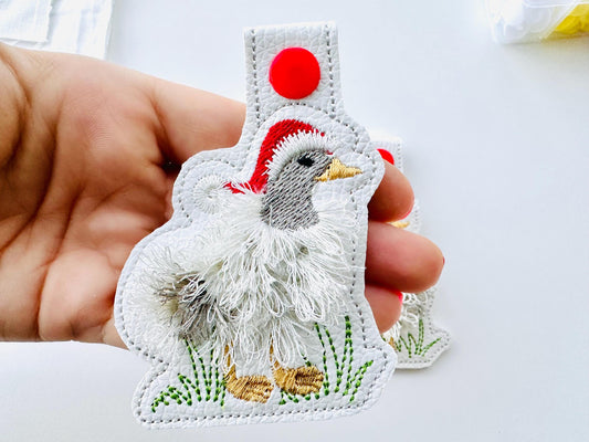 Fringed Farm Duck Keychain Set of 2