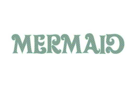 Mermaid Font Light Stitch