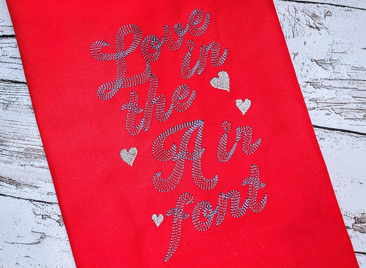 Quick Light Stitch Line Shadow Font