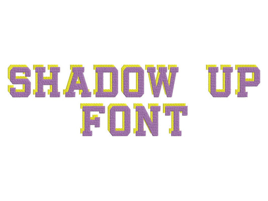 Block Varsity Shadow Font Fill Stitch
