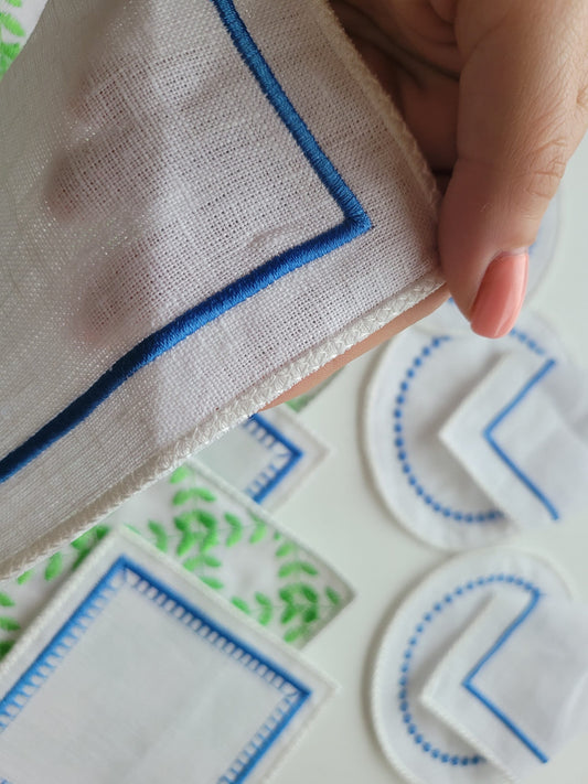 Festive Cocktail Napkin Coaster Set of 4