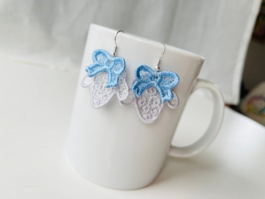 Sheep Lamb and Bow Earrings FSL