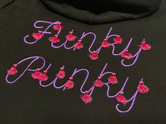 Fringed tassels Fiesta Font line satin stitch alphabet machine