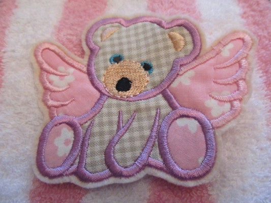 Angel Teddy Bear Applique