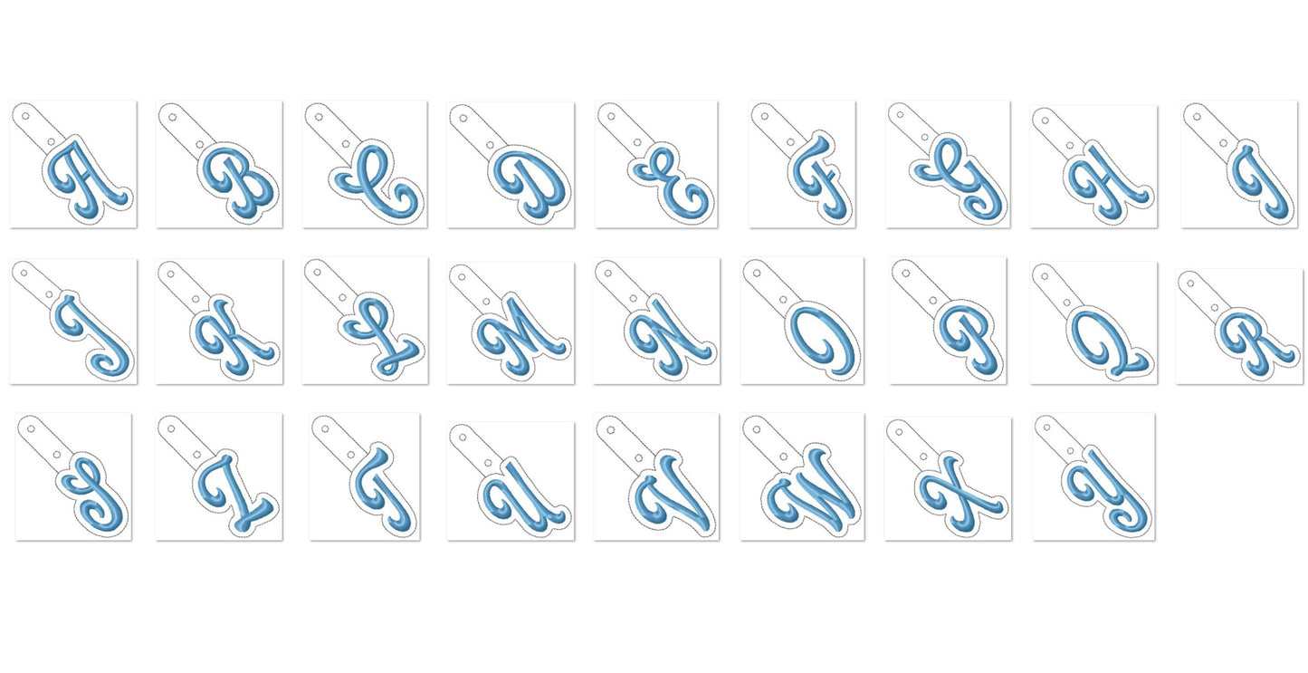 Handwritten Monogram Initial Keychain