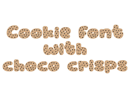 Cookie with Choco Crisps Font