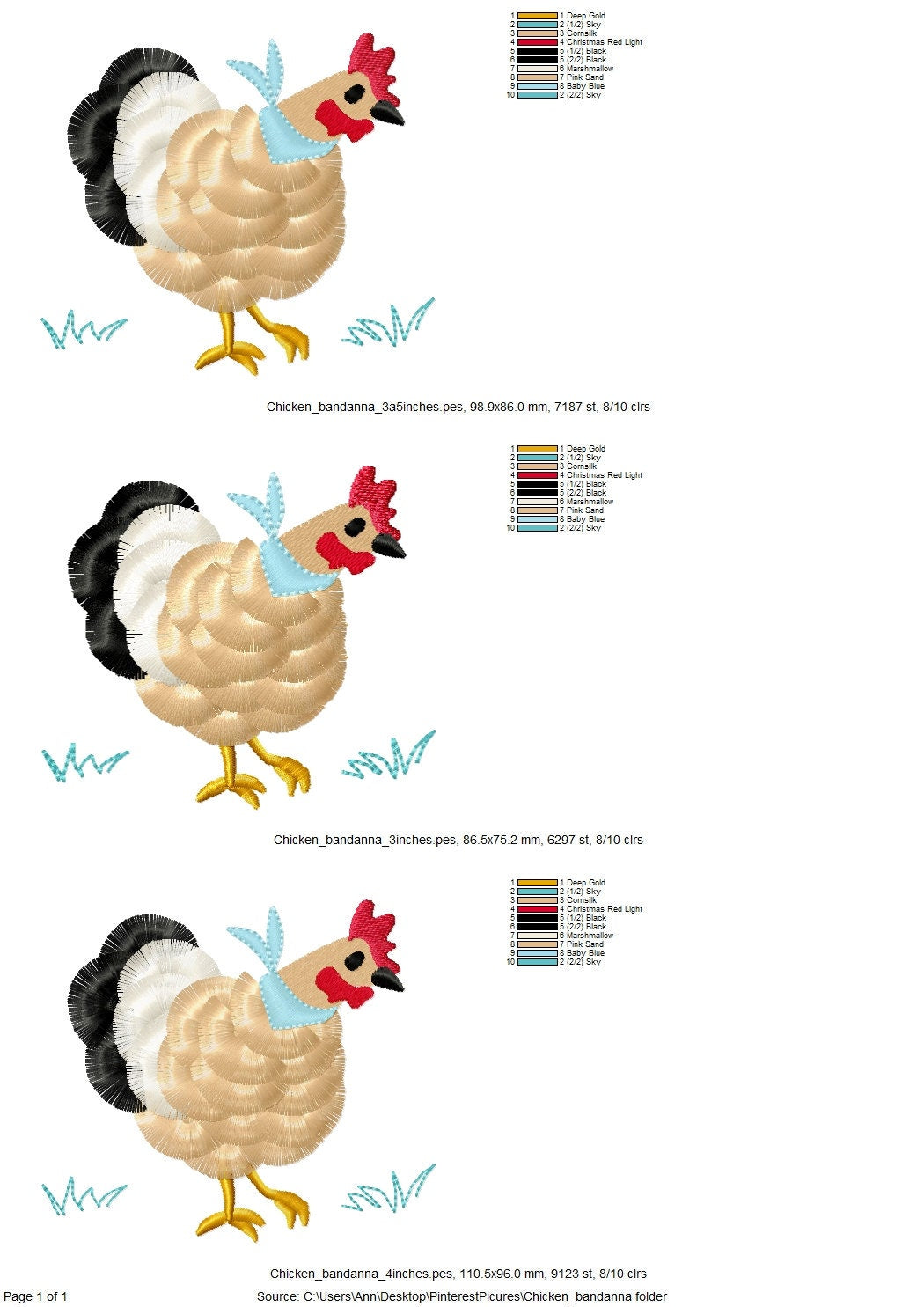 Fringed Chicken with Bandanna