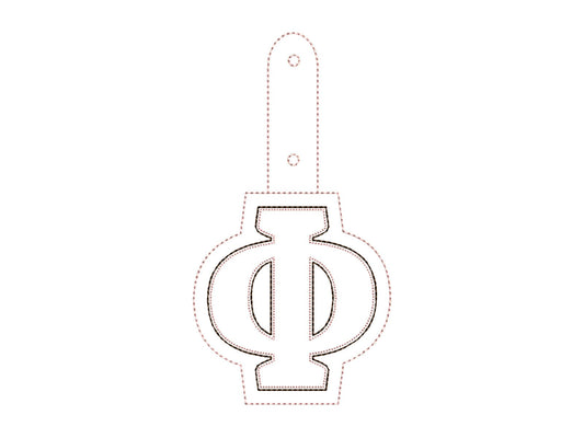 Puffy Puff Foam Greek Monogram Keychain