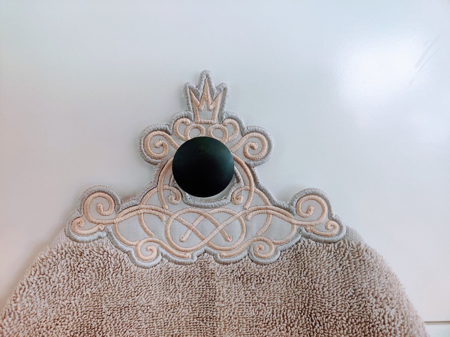 Elegant Wedding Towel Hanging Hole Topper