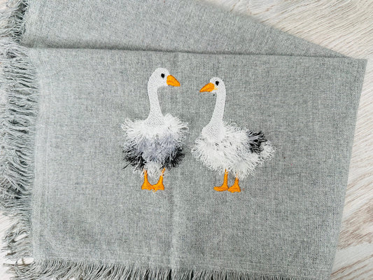 Fringed Farm Goose Duck Set of 2