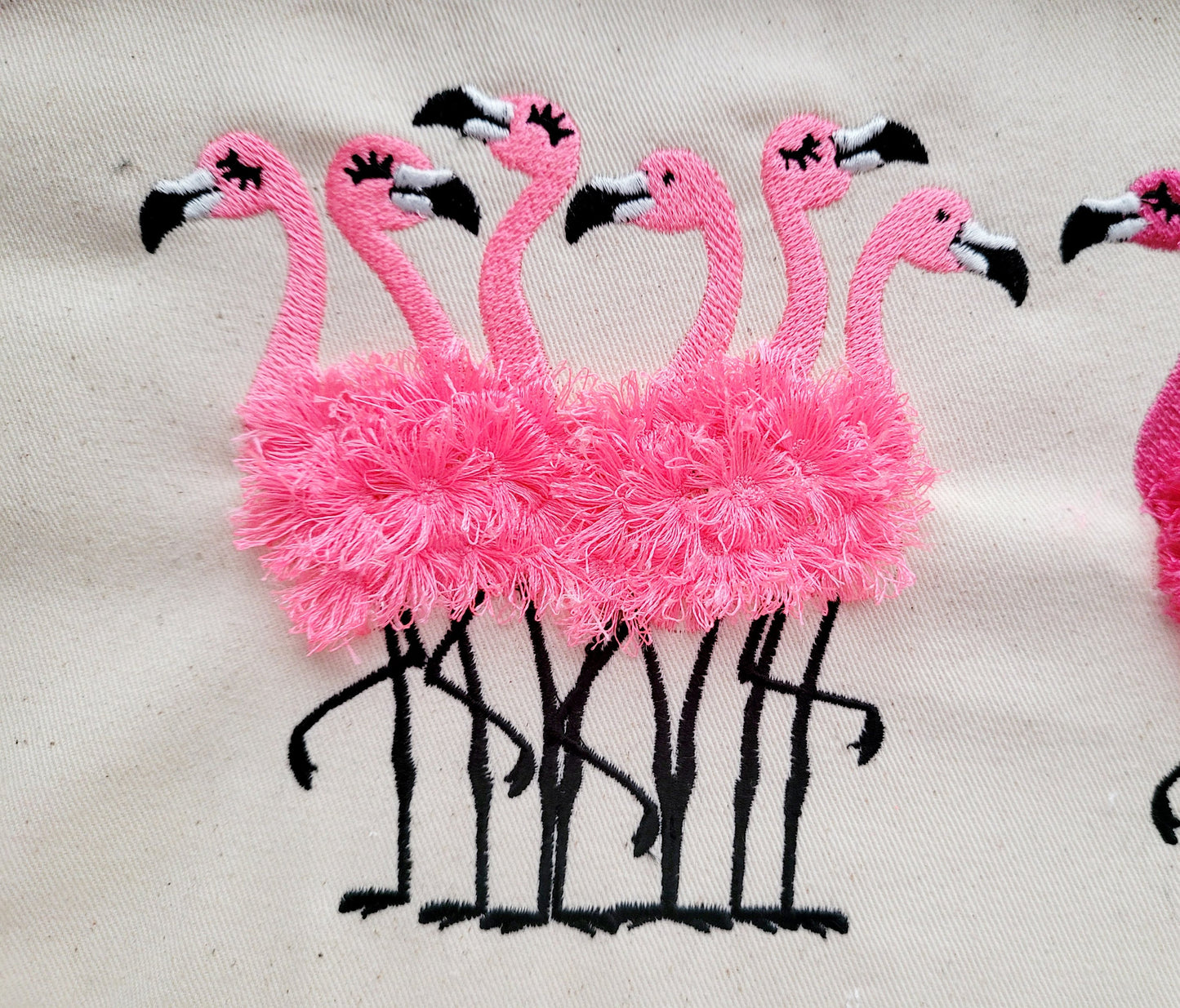 Fringed Flamingo Flock of 6