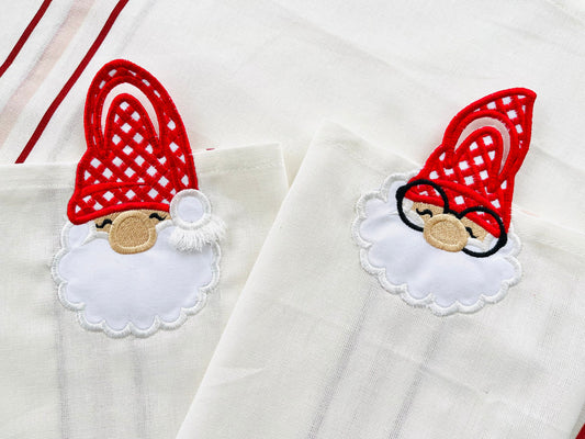Christmas Gnome Towel Topper Set of 2