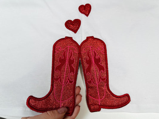Valentine Heart Cowgirl Cowboy Boots