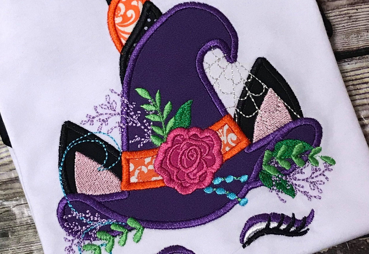 Shabby Chic Floral Halloween Witch Hat