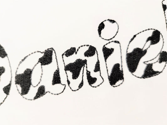 Cow Spots Patterned Font