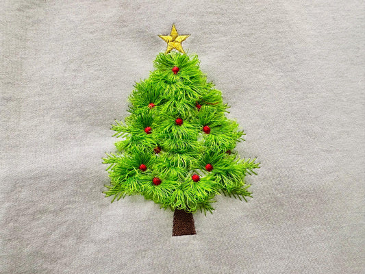 Fringed Festive Christmas Tree