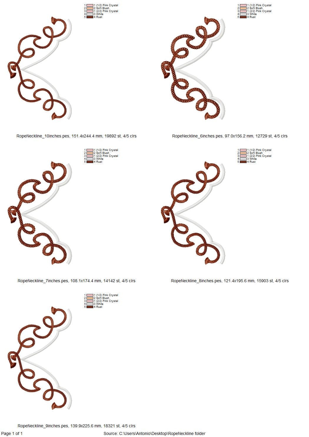 Rope Stitch Neckline Cutout