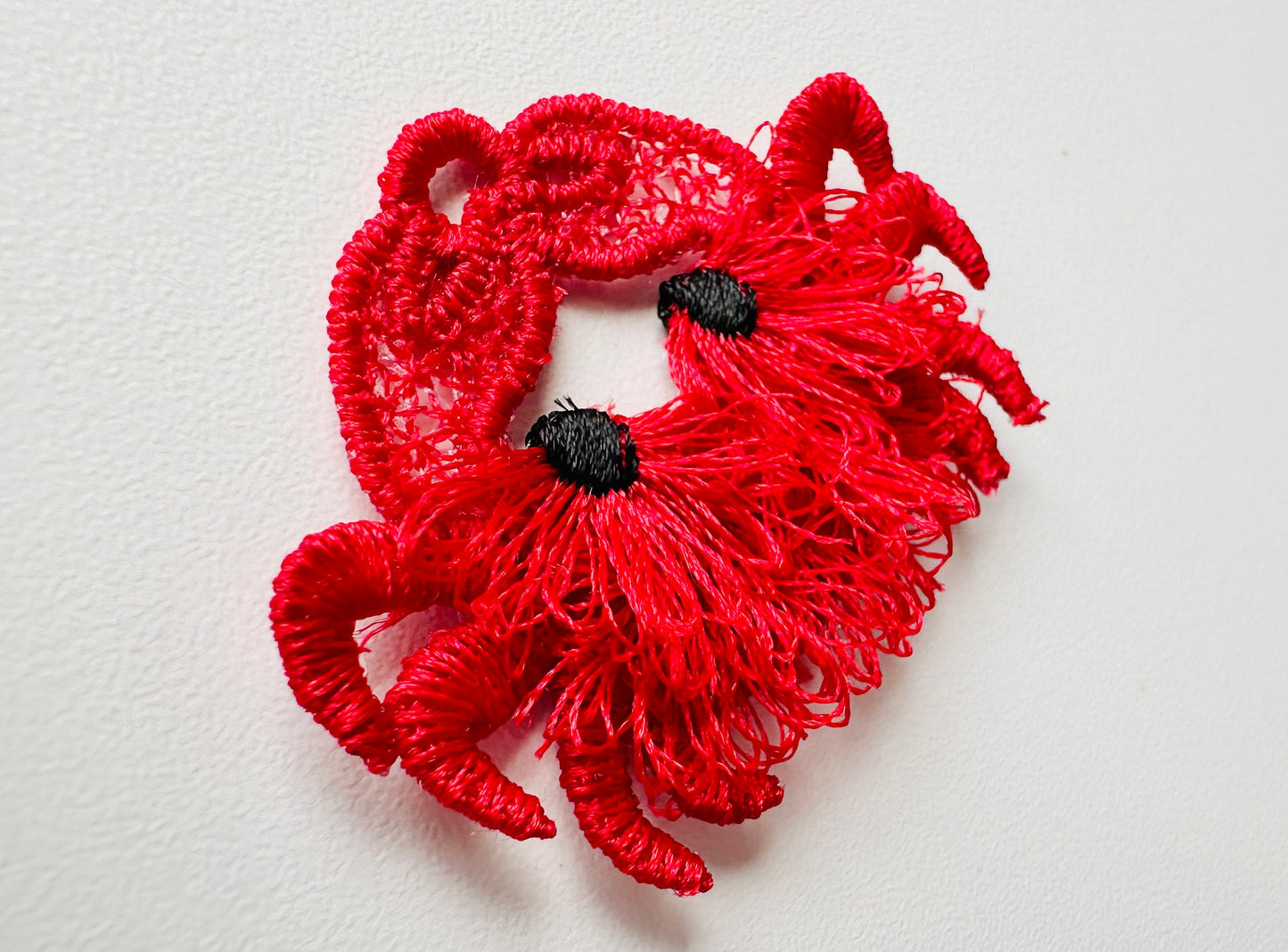 Fringed Crab Earrings Charm FSL