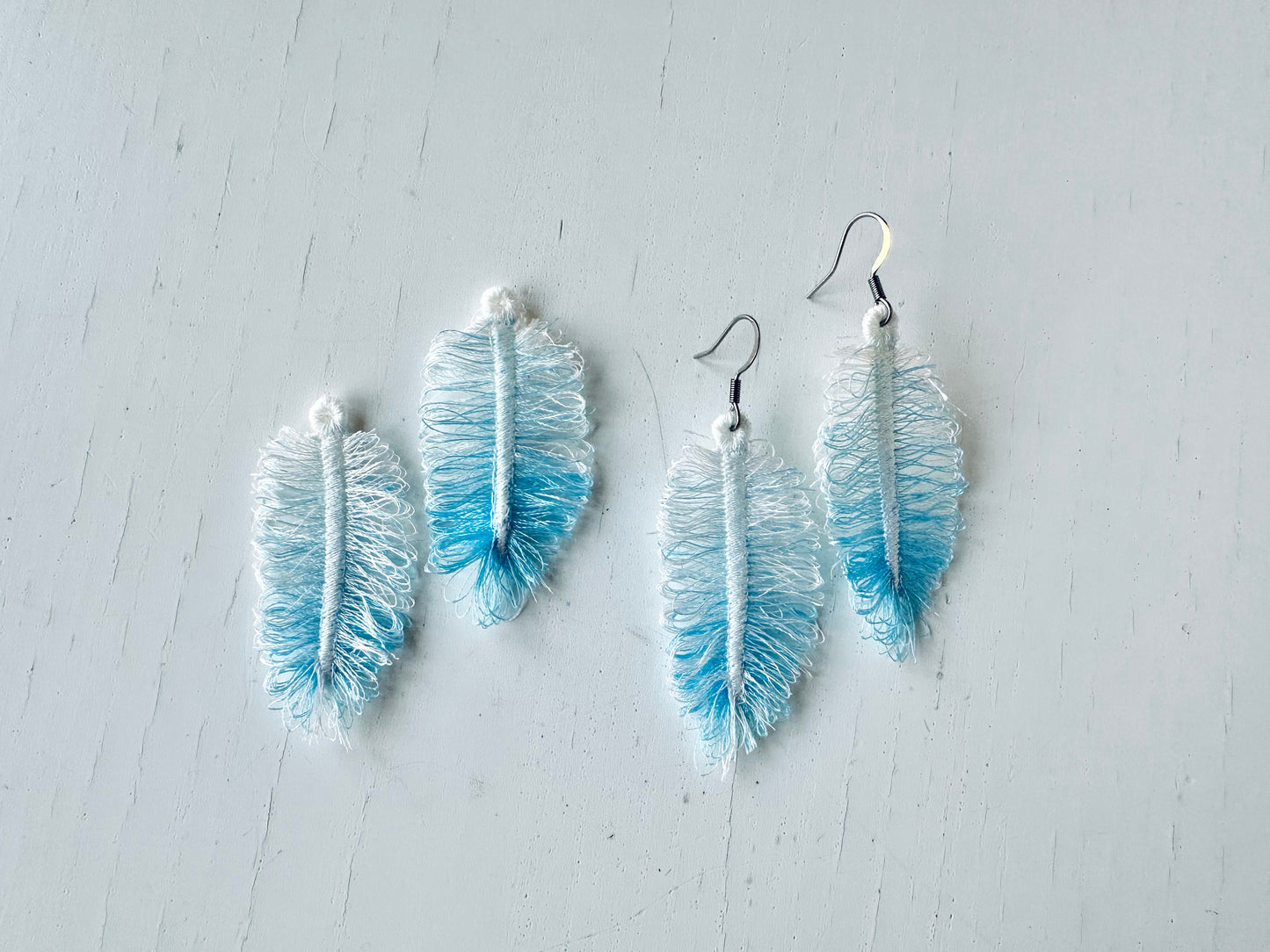 Delicate Feather Earrings Charm FSL