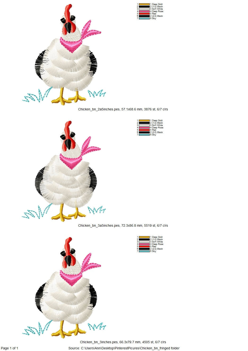 Fringed Chicken with Bandanna