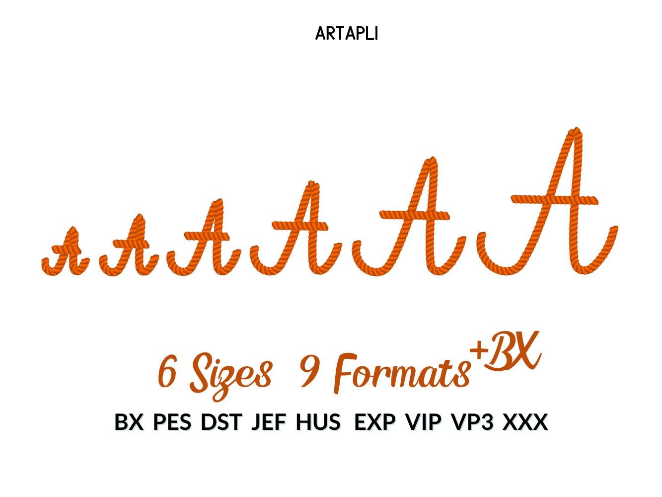 Rope Stitch Font – Cowgirl embroidery pattern by Artapli
