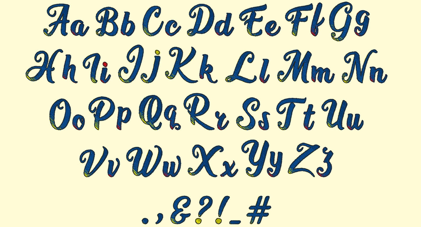 Iridescent Ombre Font Heidy