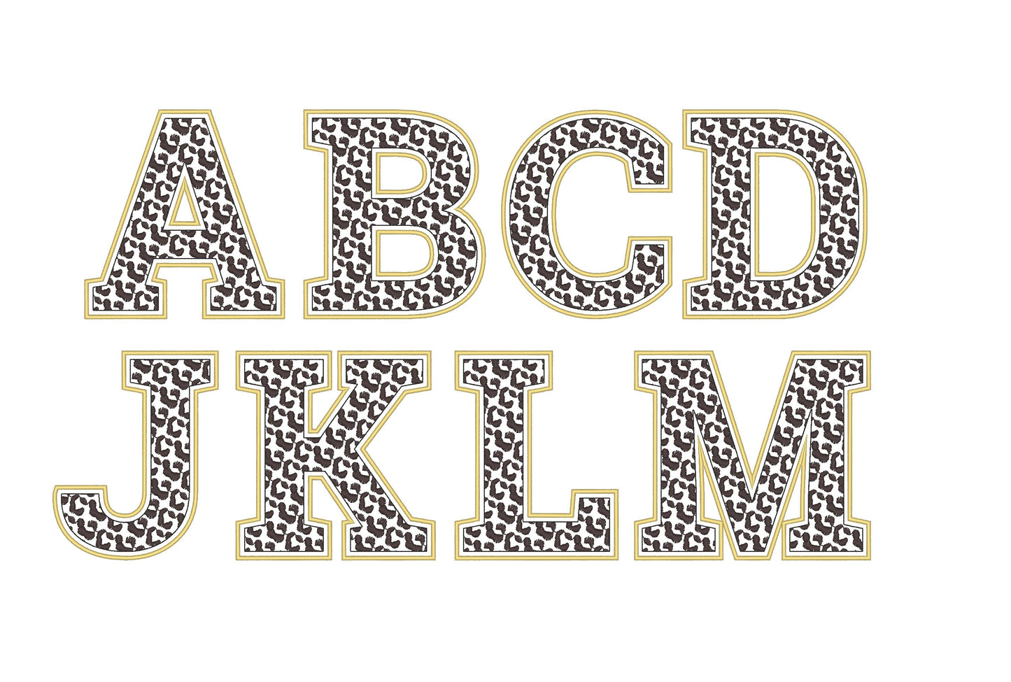 Leopard Outlined Nice Font