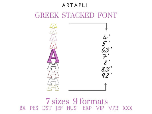 Trendy Greek Stacked Font