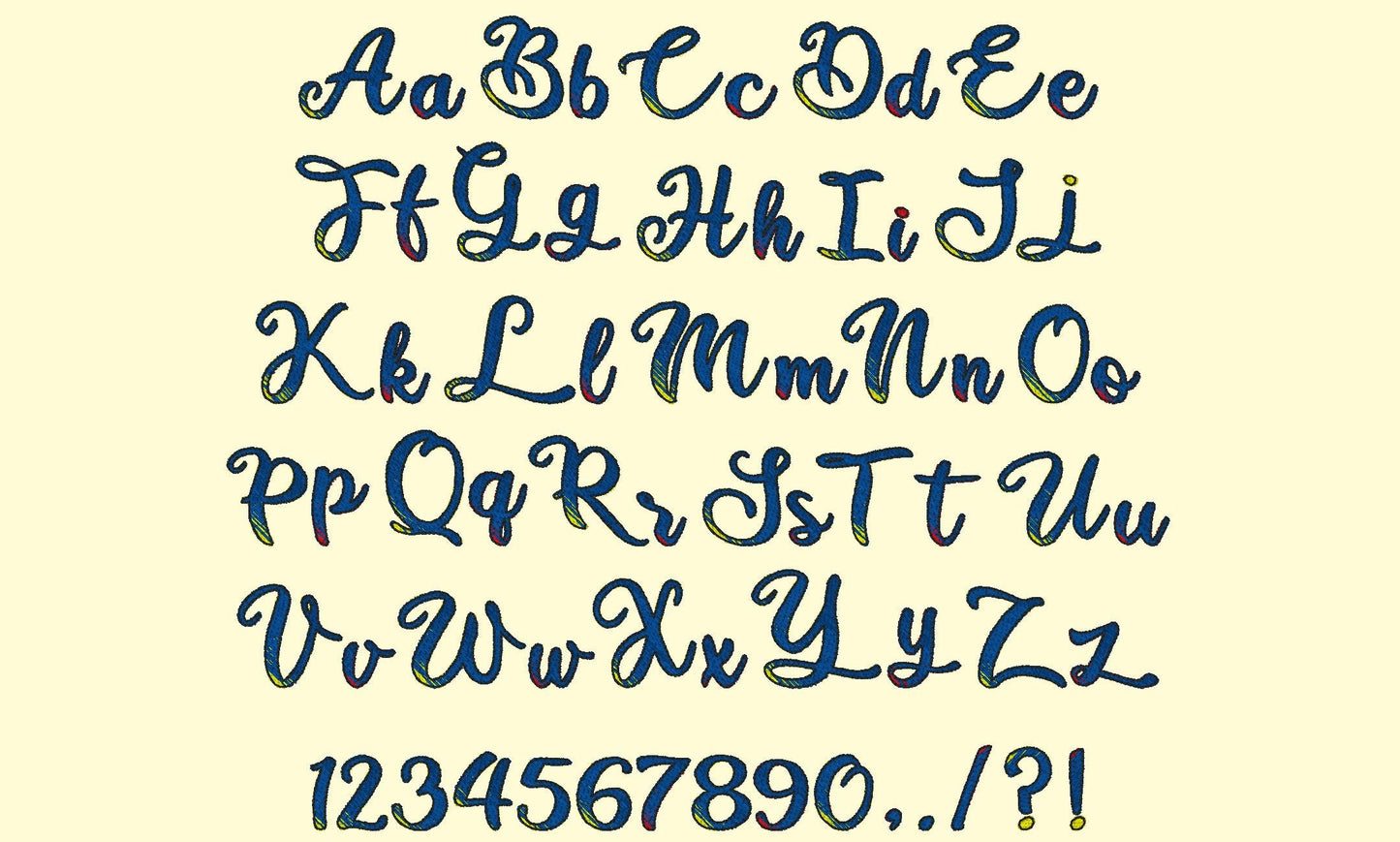 Iridescent Ombre Font Bella