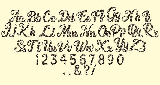 Leopard Spots Patterned Handwritten Font