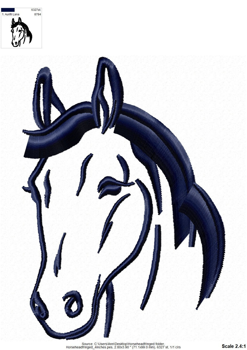 Graceful Horse Head Fringed Hair