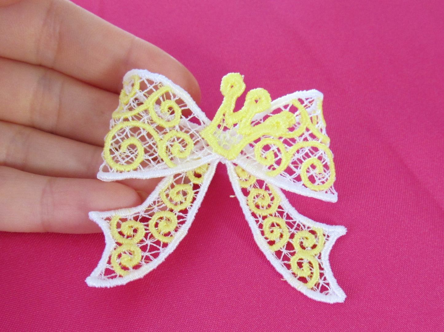 Curl Swirl Bow with Crown FSL