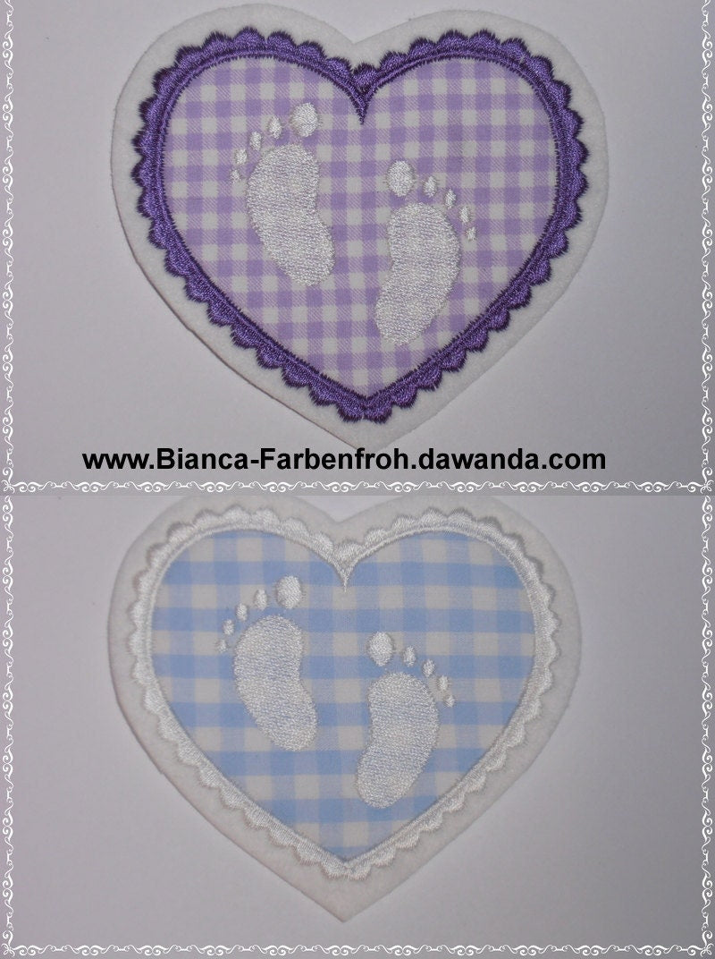 Baby Inside Hand and Footprint Applique Set