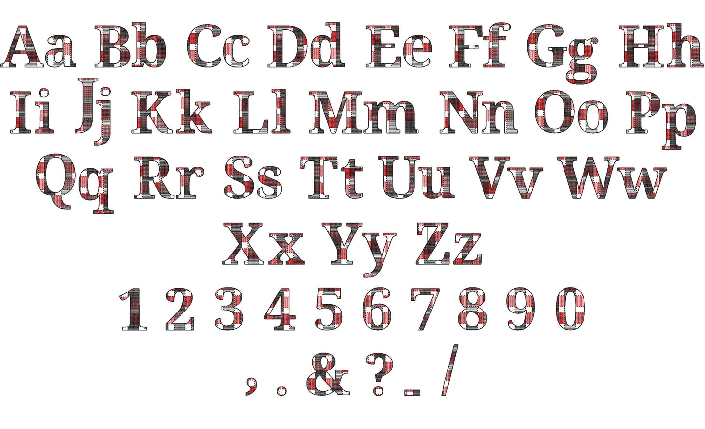 Mini Buffalo Plaid Patterned Font