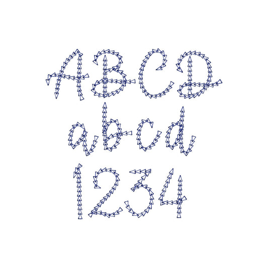 Quick Light Halmera Chain Stitch Font