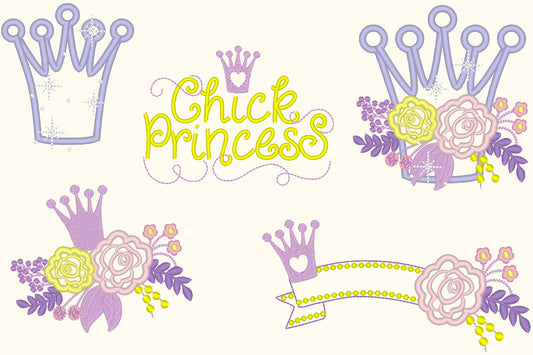 Sparkling shabby chick princess crown floral crown collection Girl