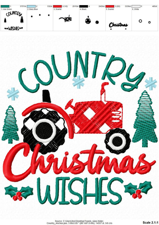 Country Christmas Wishes Saying