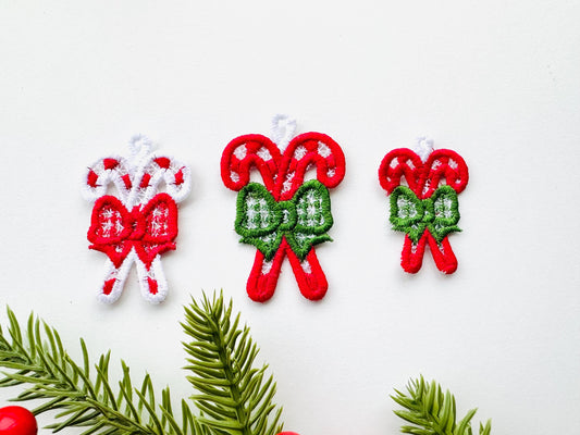 Candy Cane Charm Christmas Ornament Set