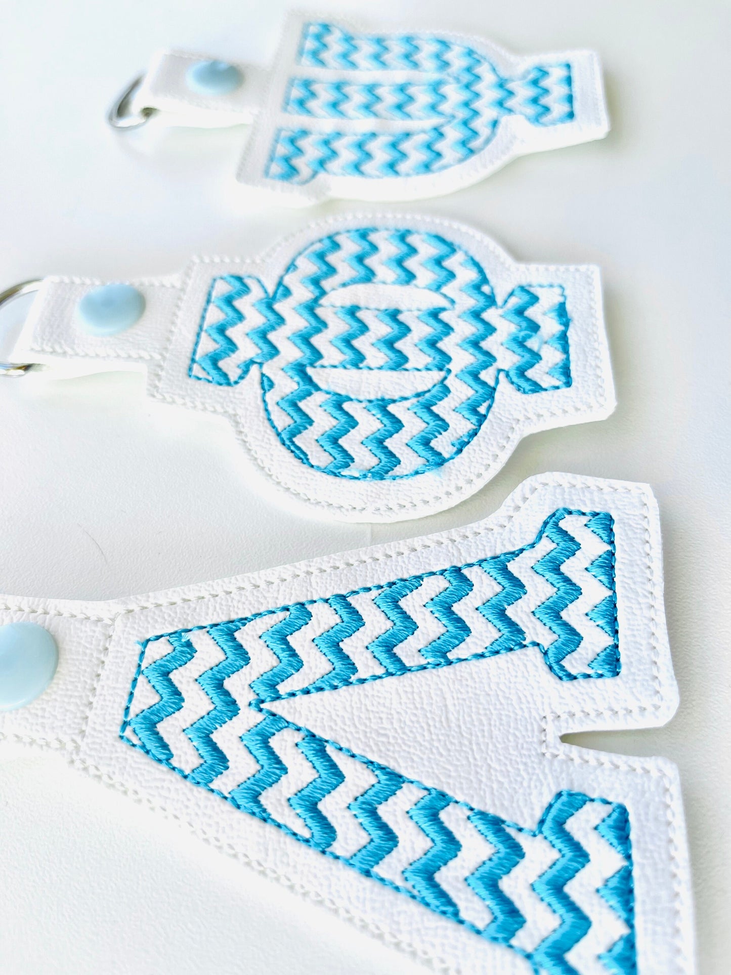 RicRac Greek Font Keychain