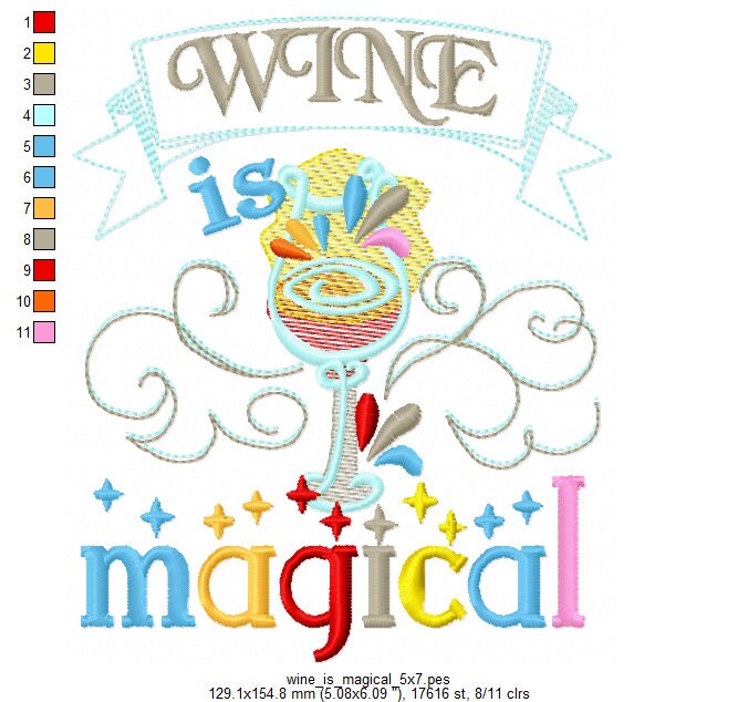 Wine Is Magical Kitchen Towel