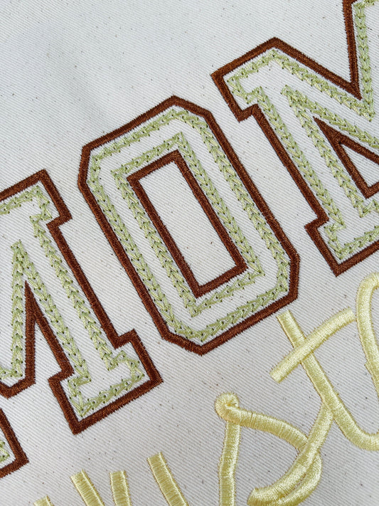 2-Outline Chain and Satin Stitch Varsity Sport Font