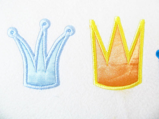 Little King Prince or Princess mini crowns machine embroidery applique